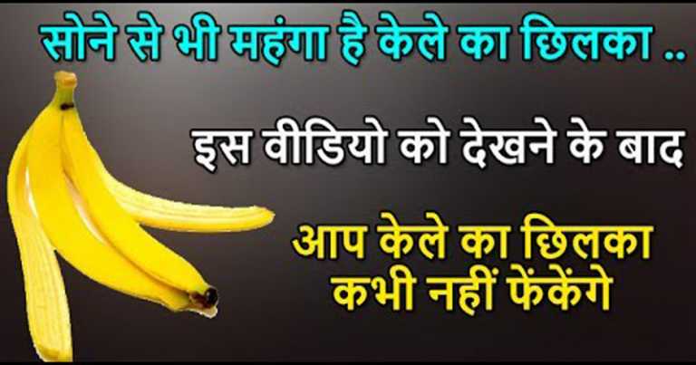 सोने से भी ज्यादा महंगा है केले का छिलका इस वीडियो को देखने के बाद आप केले का छिलका कभी नही फेकेंगे सोने से भी ज्यादा महंगा है केले का छिलका इस वीडियो को देखने के बाद आप केले का छिलका कभी नही फेकेंगे